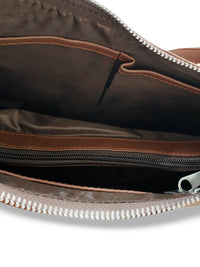 ZOUK Multicoloured Ethnic Motifs Printed Half Moon Sling Bag