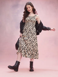 DressBerry Printed Fit & Flare Dress