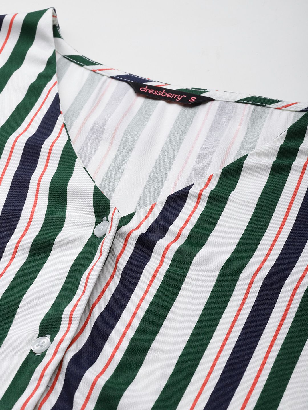 DressBerry Striped Puff Sleeve Top