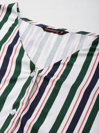 DressBerry Striped Puff Sleeve Top