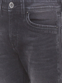 Being Human Men Black Slim Straight Fit Low Distress Heavy Fade Jeans