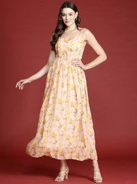 all about you Floral Print Cut-Out Maxi Dress