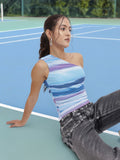 DressBerry Abstract Madness Shoulder Show Ruched Top