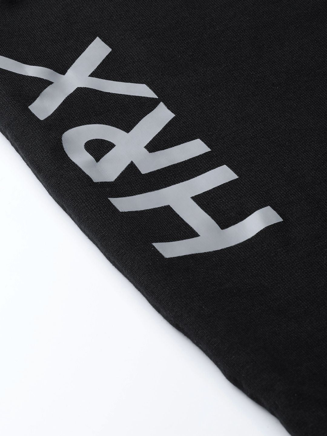 HRX by Hrithik Roshan Men Jet Black Solid Regular Fit Bio-Wash Lifestyle Joggers