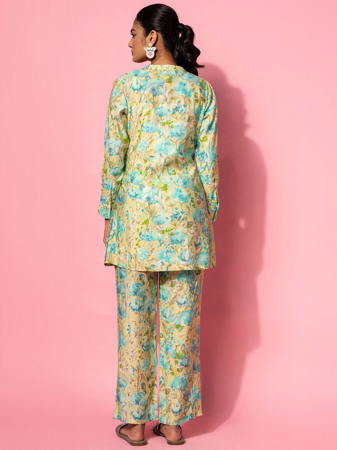 Libas Floral Printed Tunic With Trouser Co-Ords