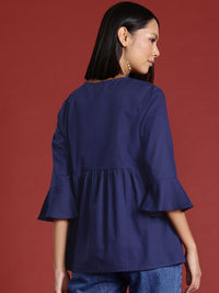 all about you Pure Cotton Printed  A-line Short Kurti