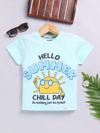 Happy Faces Boys Printed Tropical Pure Cotton T-shirt