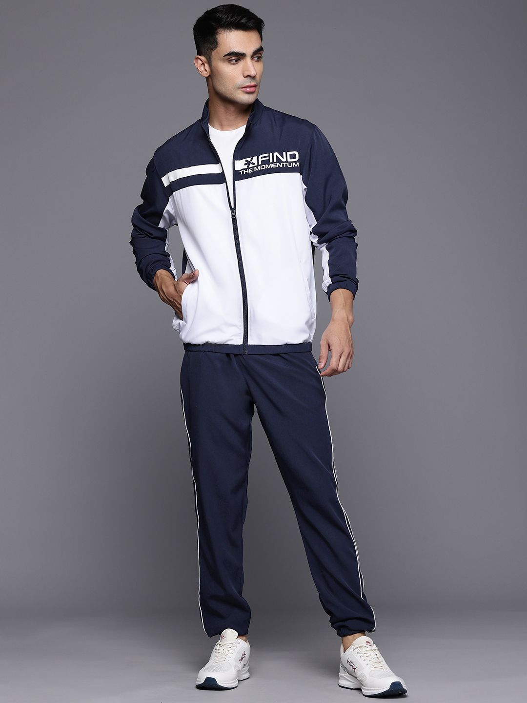 HRX by Hrithik Roshan Rapid-Dry Colourblock Running Tracksuit