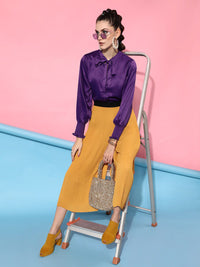 STREET 9 Women Purple Casual Shirt