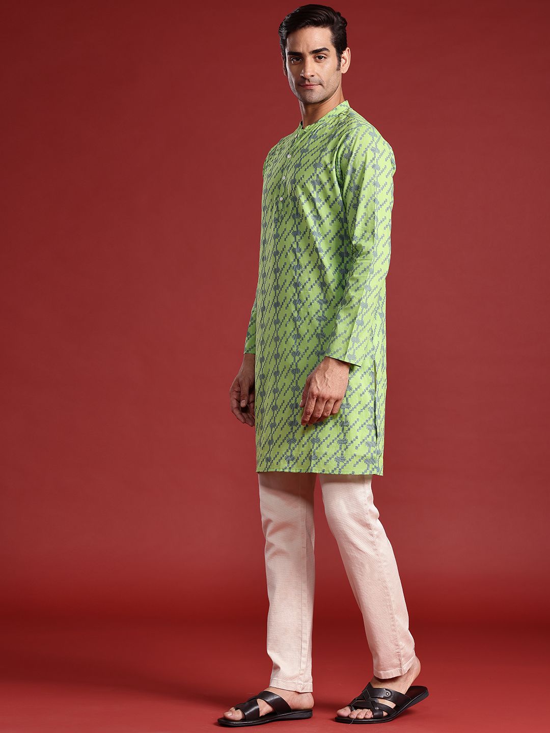 Anouk Pure Cotton Geometric Printed Kurta