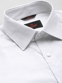 Raymond Men Pure Cotton Slim Fit Micro Checks Opaque Formal Shirt
