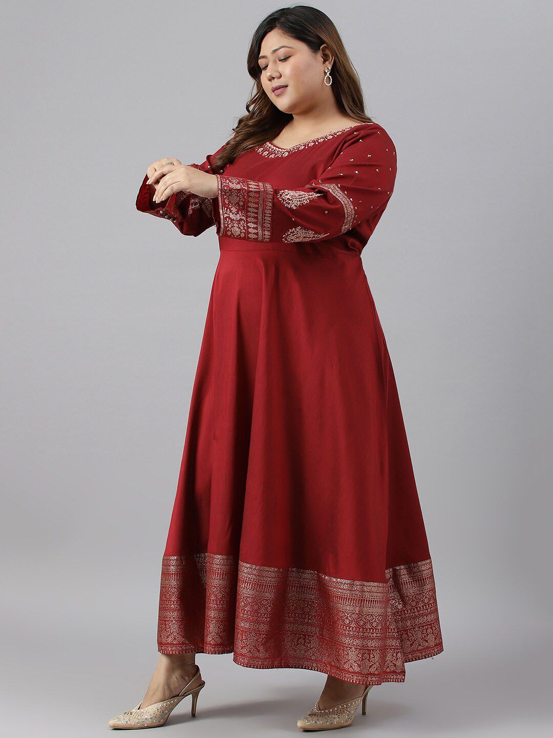 W Plus Size Ethnic Maxi Ethnic Dress