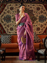 Saree mall Striped Zari Woven Design  Kanjeevaram Sarees