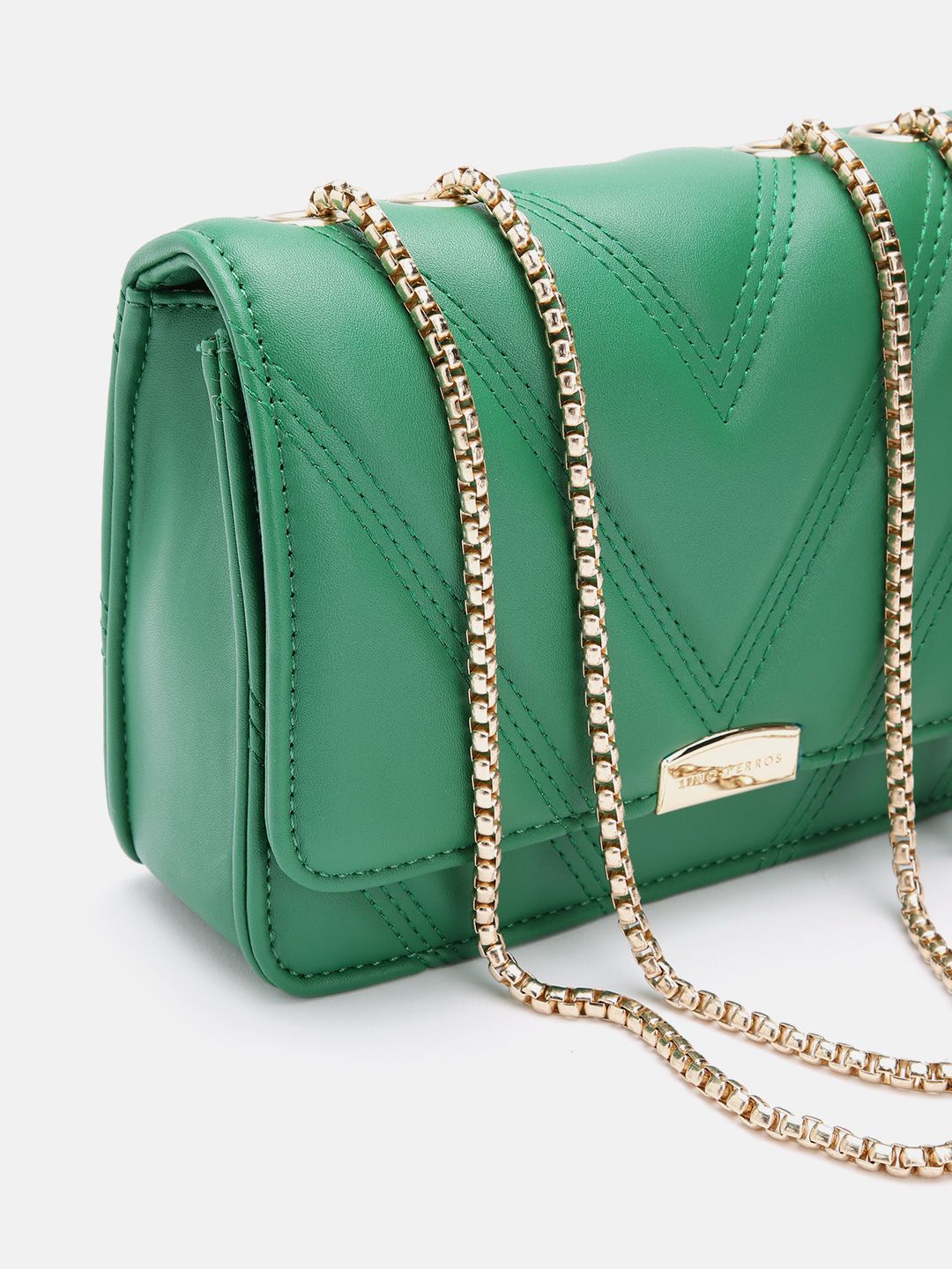 Lino Perros Textured Structured Sling Bag with Quilted Detail