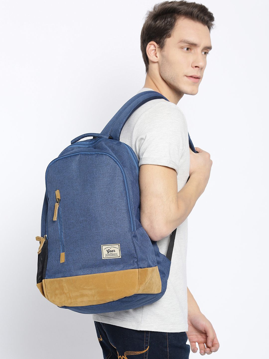 Gear Unisex Navy Blue Solid Backpack