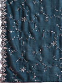 Indo Era Floral Embroidered Sequinned Kurta with Trousers & With Dupatta