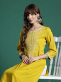 Indo Era Floral Embroidered Thread Work Kurta