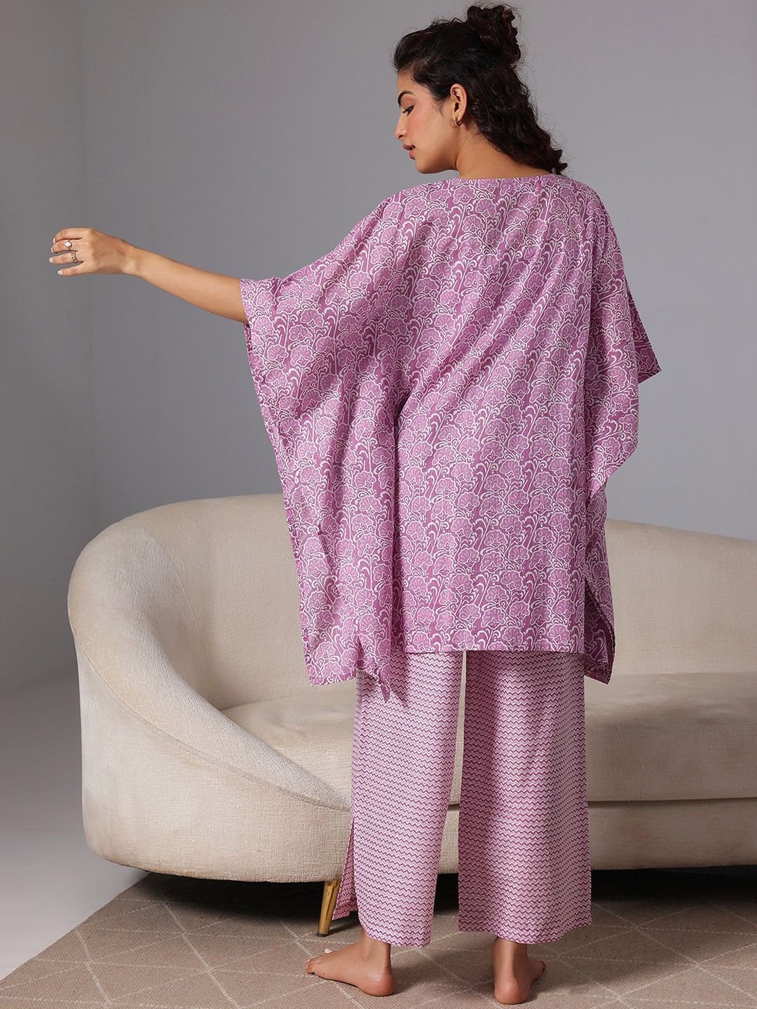 Libas Floral Printed Pure Cotton Night Suit