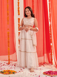 pspeaches Girls Printed Ready to Wear Lehenga Choli