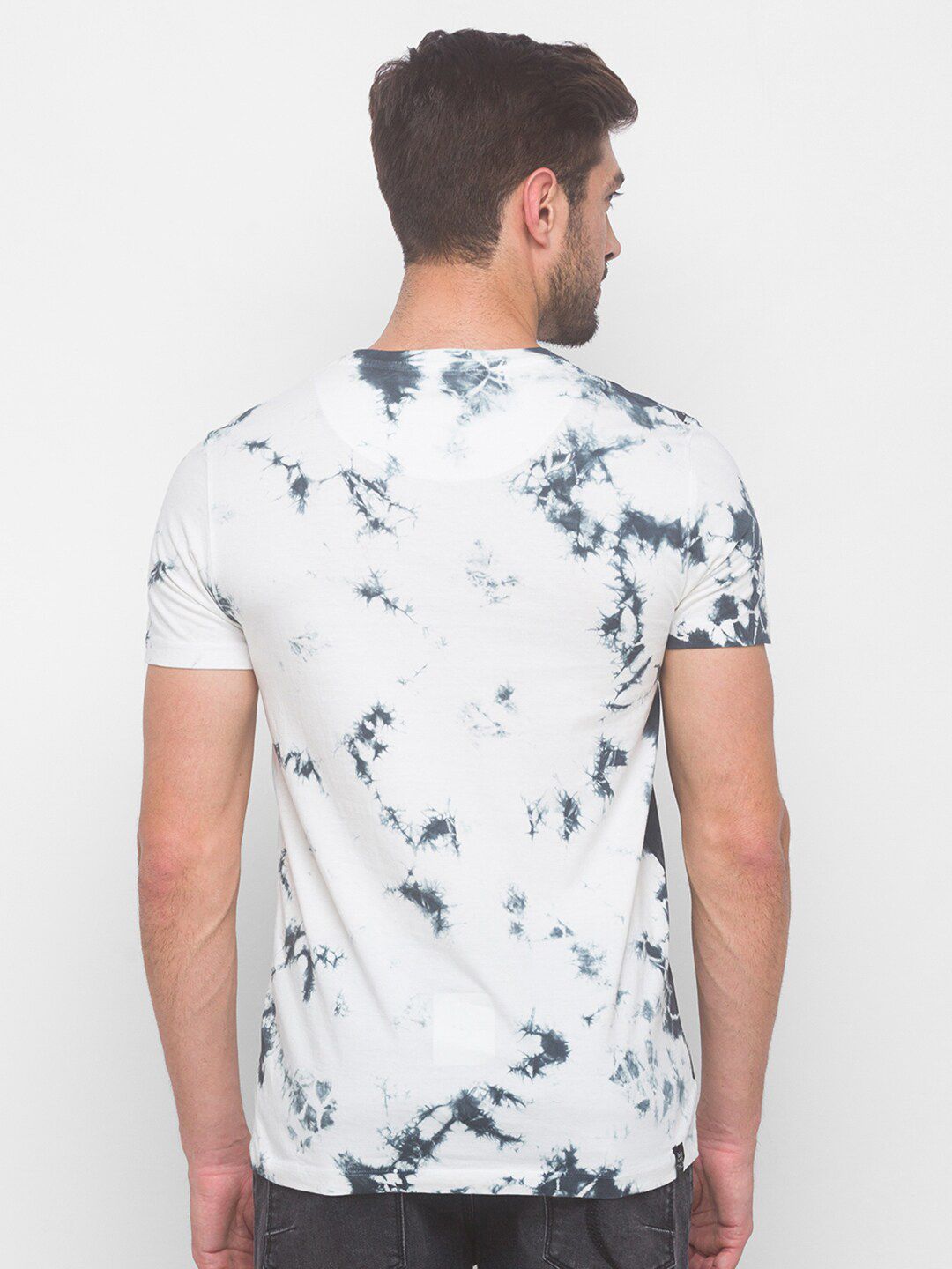 Being Human Men Grey & White Printed T-shirt