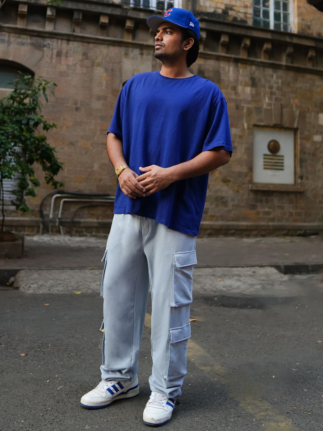 Powerlook Men Mid-Rise Cargo Track Pants