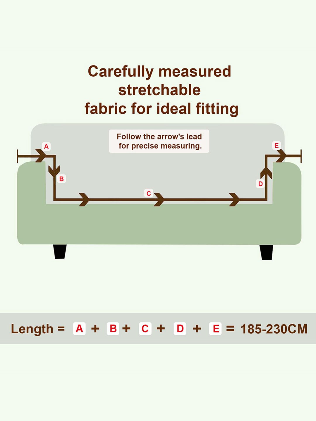 Cortina White Printed 3-Seater Sofa Cover