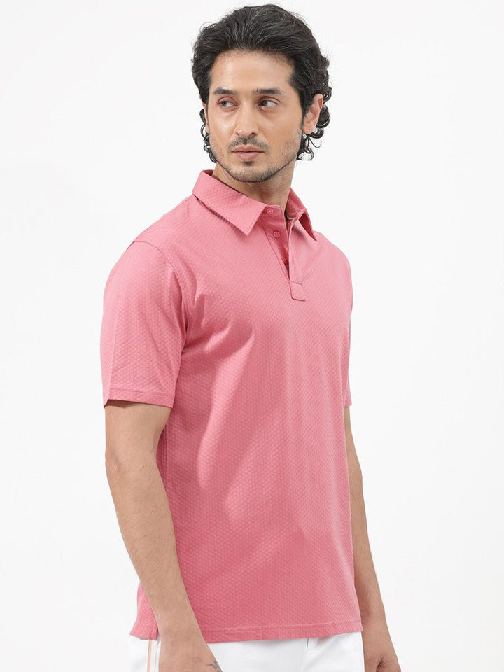 RARE RABBIT Men Nielson Regular Fit Polo Collar T-Shirt