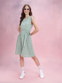 DressBerry Floral Print Ruffle Detail A-Line Dress