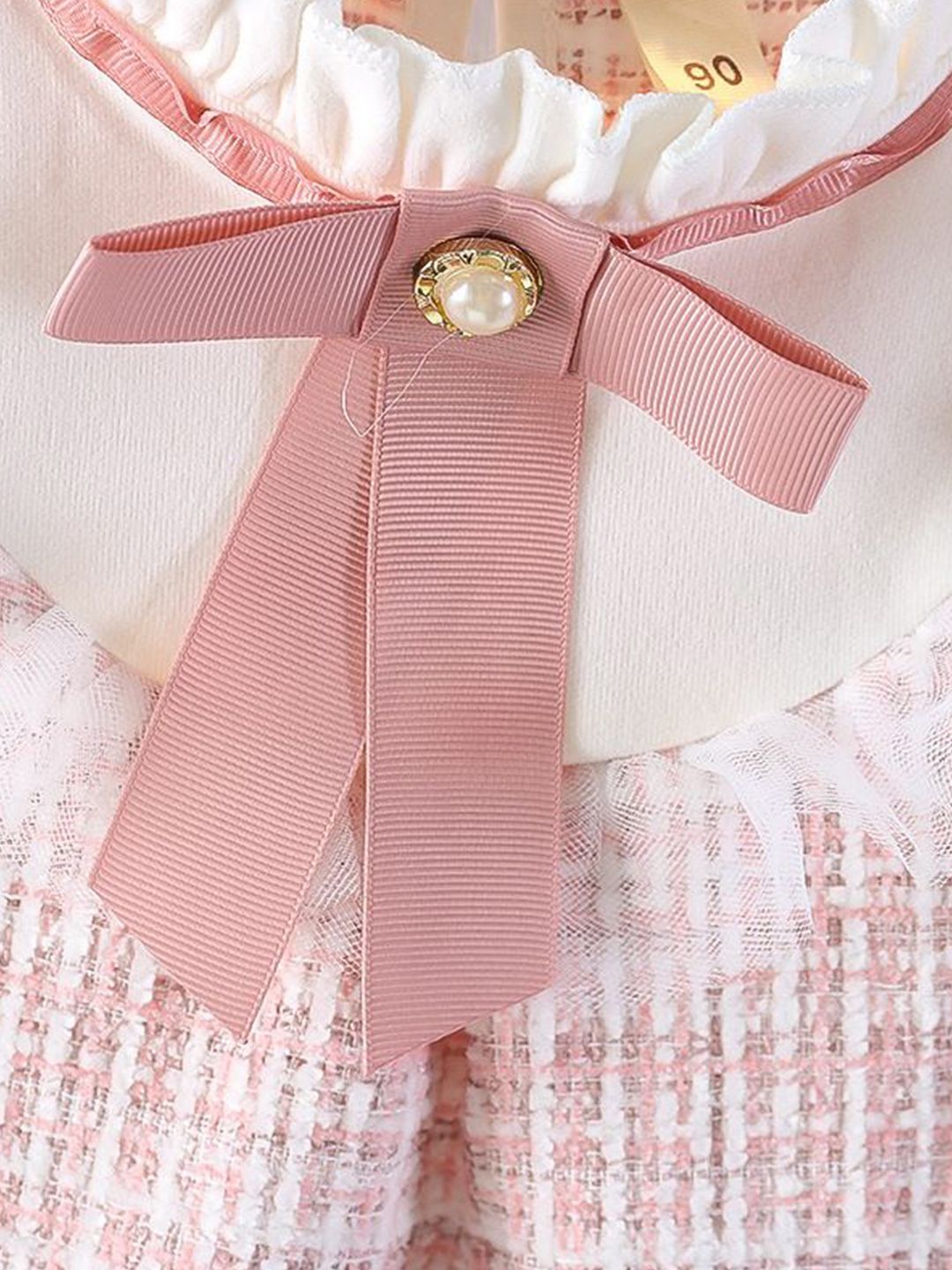 YK Girls Self Design A-Line Dress