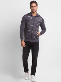 Being Human Men Charcoal Printed Sweatshirt