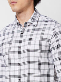 SPYKAR Tartan Checked Spread Collar Cotton Casual Shirt