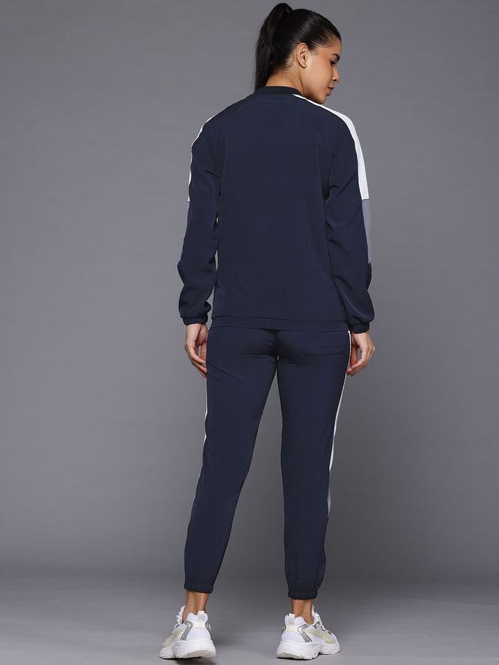 HRX by Hrithik Roshan Colourblocked Lifestyle Zip-Up Tracksuit