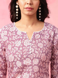 Anouk Ethnic Motifs Printed Pure Cotton Straight Short Kurti