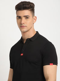 THE BEAR HOUSE Polo Collar Short Sleeves Slim Fit T-shirt