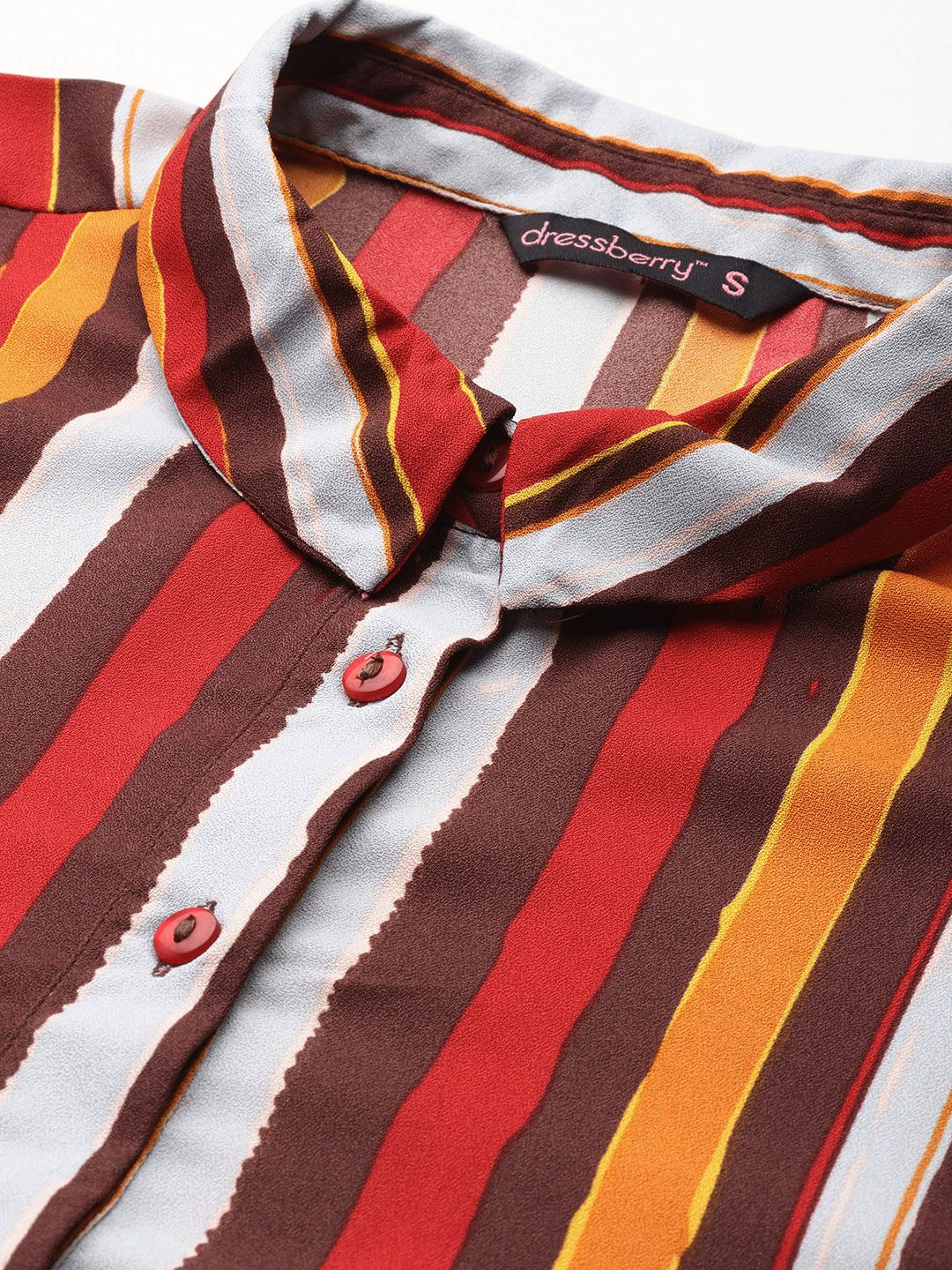 DressBerry Women Striped Casual Crop Shirt