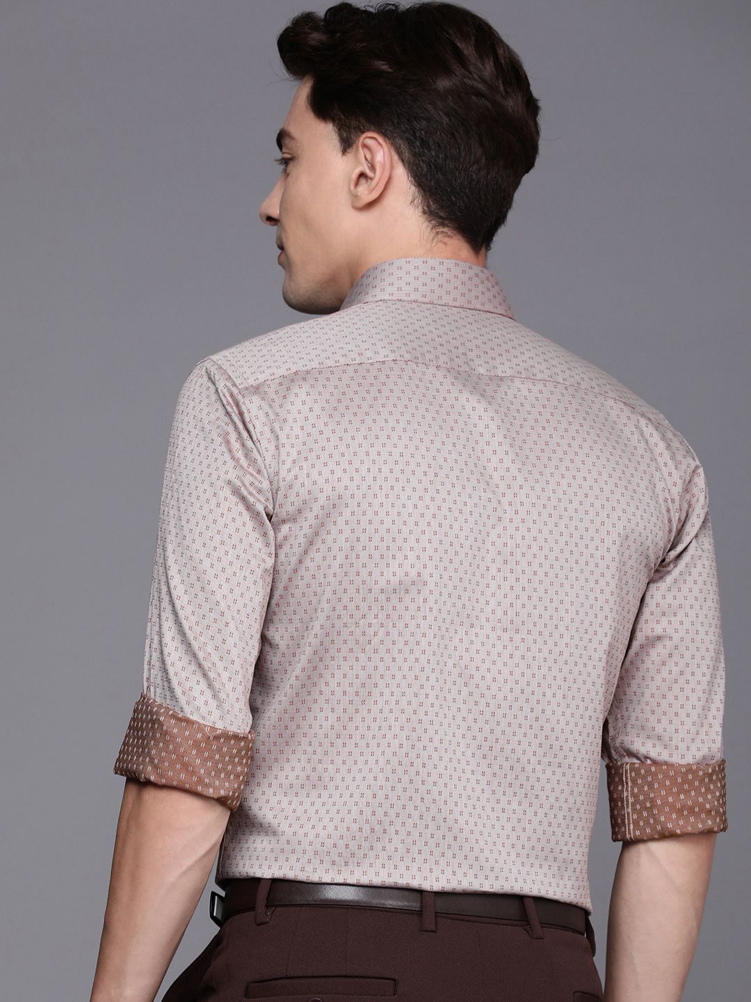 Raymond Textured Slim Fit Pure Cotton Formal Shirt