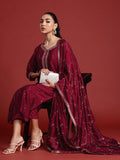 Indo Era Floral Embroidered Zari Kurta With Trousers & Dupatta