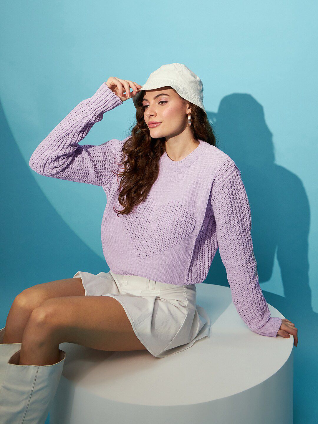 STREET 9 Ribbed Acrylic Pullover