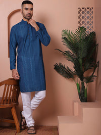 Jompers Men Embroidered Cotton Kurta