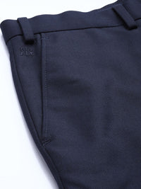 Raymond Men Textured Slim Fit Formal Trousers