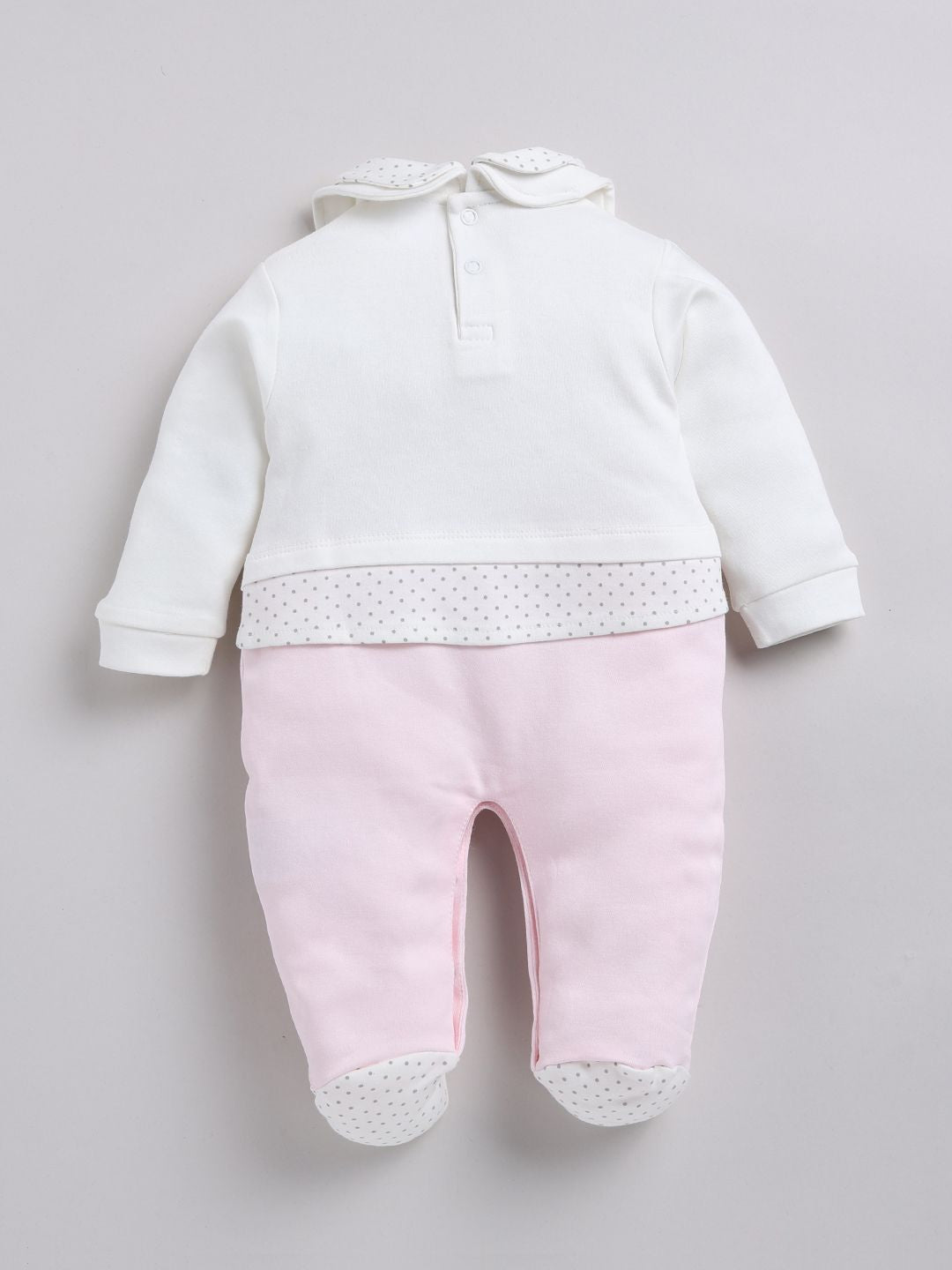 Moms Love Infant Girls Printed Sleepsuit