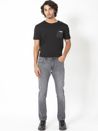 RARE RABBIT Men Switz Slim Fit Mid-Rise Cotton Stretchable Jeans