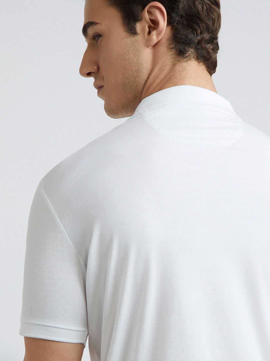 Park Avenue Striped Polo Collar Slim Fit T-shirt