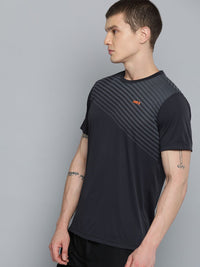 HRX by Hrithik Roshan Striped Rapid-Dry Training T-shirt