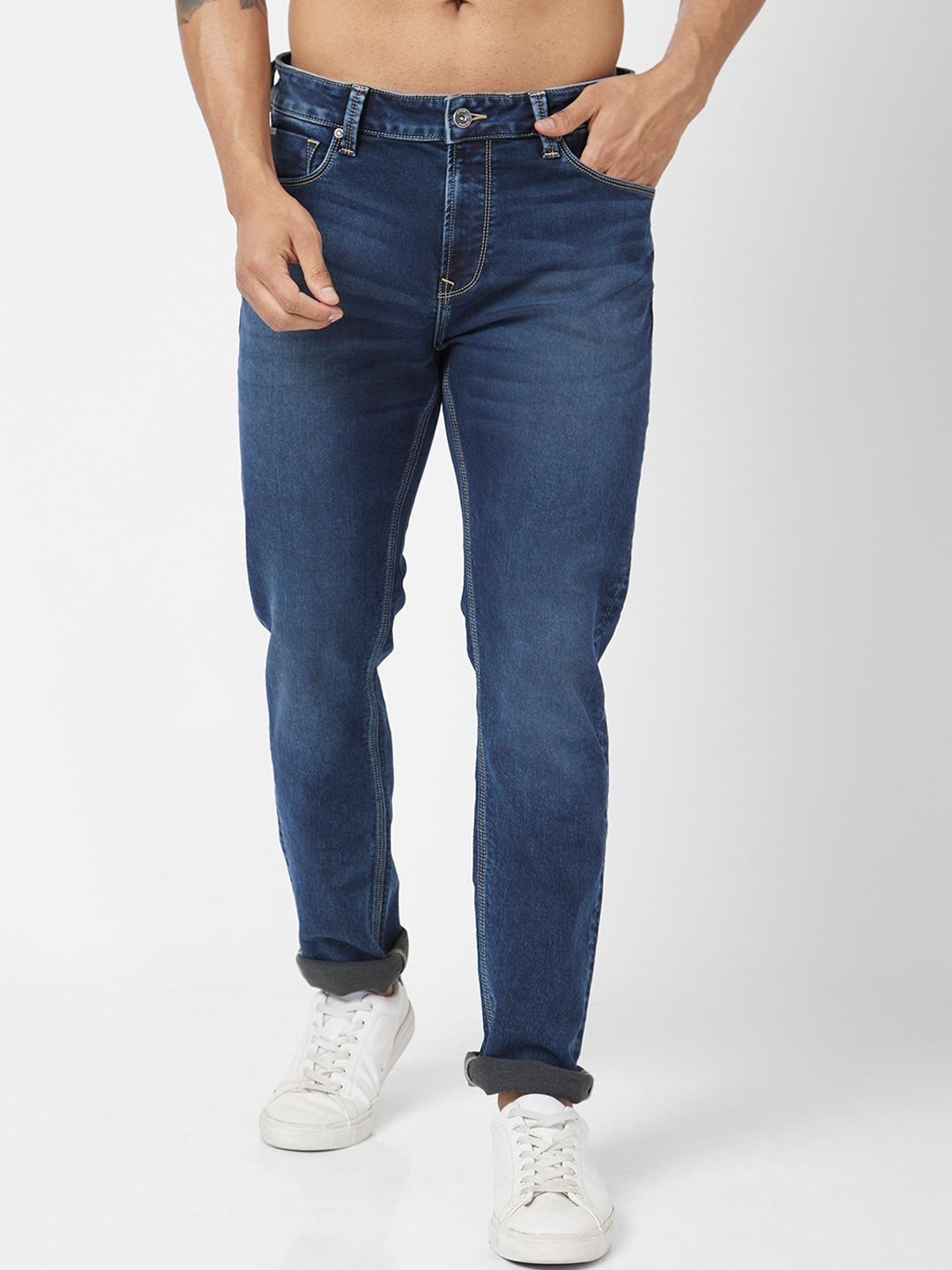 SPYKAR Men Relaxed Fit Light Fade Stretchable Jeans