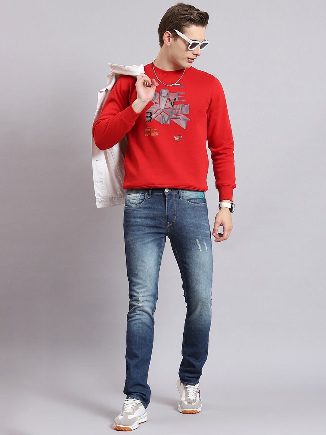Monte Carlo Graphic Printed Round Neck Sweatshirt