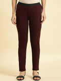 W Women Slim Fit Mid-Rise Plain Trousers