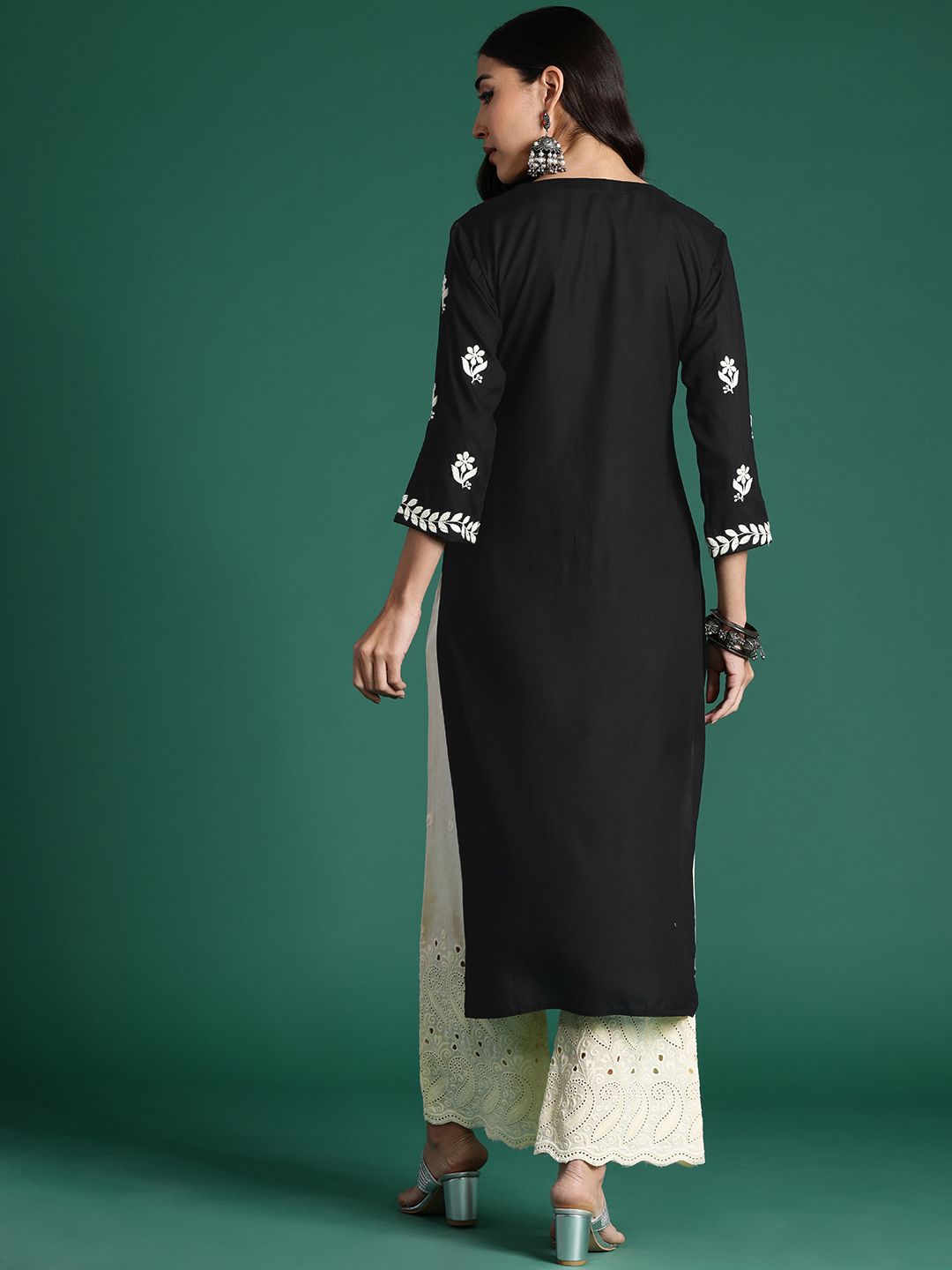 Indo Era Ethnic Motifs Embroidered Thread Work Kurta