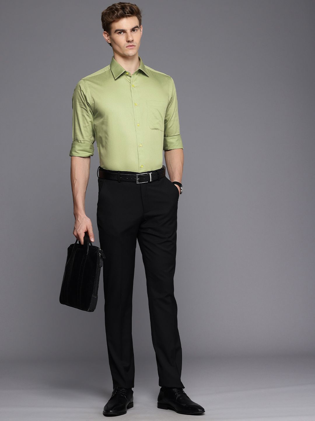 Raymond Slim Fit Self-Design Pure Cotton Formal Shirt