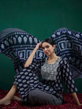 Indo Era Ethnic Motifs Printed Thread Work Straight Kurta With Trousers & Dupatta